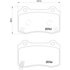 2574301 TEXTAR Комплект тормозных колодок, дисковый тормоз