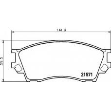 8DB 355 017-091 HELLA Комплект тормозных колодок, дисковый тормоз