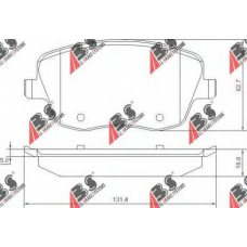 37241 OE ABS Комплект тормозных колодок, дисковый тормоз