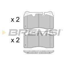 BP3444 BREMSI Комплект тормозных колодок, дисковый тормоз