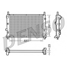 DRM10070 DENSO Радиатор, охлаждение двигателя