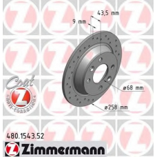 480.1543.52 ZIMMERMANN Тормозной диск