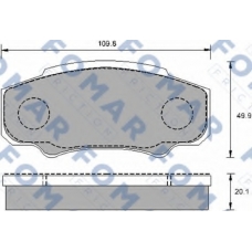 FO 910981 FOMAR ROULUNDS Комплект тормозных колодок, дисковый тормоз