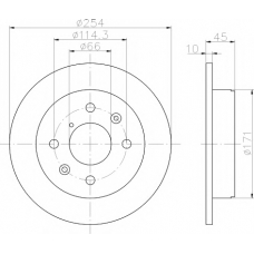 8DD 355 100-781 HELLA PAGID Тормозной диск