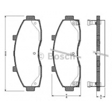 0 986 TB2 768 BOSCH Комплект тормозных колодок, дисковый тормоз