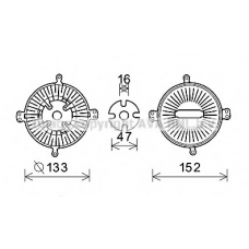MSC496 AVA Сцепление, вентилятор радиатора