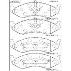 KD6202 ASIMCO Комплект тормозных колодок, дисковый тормоз