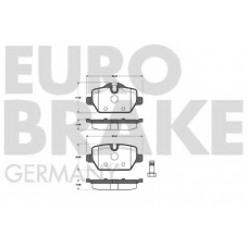 5502221530 EUROBRAKE Комплект тормозных колодок, дисковый тормоз