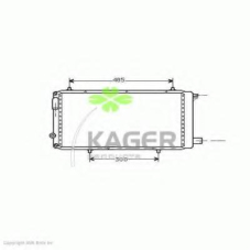 31-0161 KAGER Радиатор, охлаждение двигателя