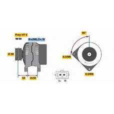 0 986 040 320 BOSCH Генератор