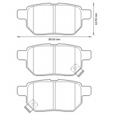 572632B BENDIX Комплект тормозных колодок, дисковый тормоз