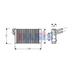 489100N AKS DASIS Теплообменник, отопление салона