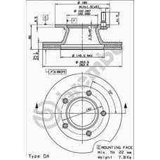 09.7157.10 BREMBO Тормозной диск