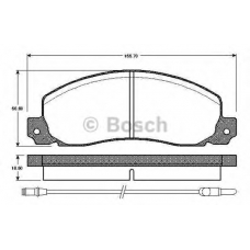 0 986 TB2 554 BOSCH Комплект тормозных колодок, дисковый тормоз