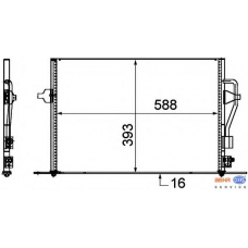 8FC 351 305-231 HELLA Конденсатор, кондиционер