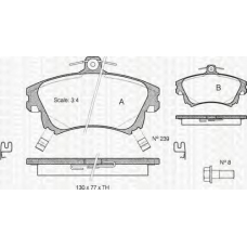 8110 27005 TRIDON Brake pads - front