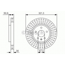 0 986 479 U11 BOSCH Тормозной диск