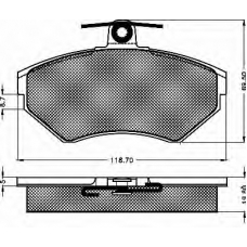 10424 BSF Комплект тормозных колодок, дисковый тормоз