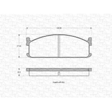 363702160799 MAGNETI MARELLI Комплект тормозных колодок, дисковый тормоз