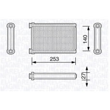 350218331000 MAGNETI MARELLI Теплообменник, отопление салона