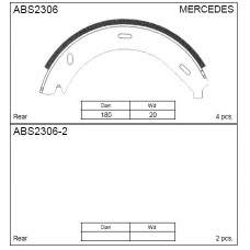 ABS2306 Allied Nippon Колодки барабанные