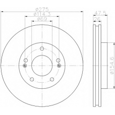 8DD 355 118-321 HELLA Тормозной диск