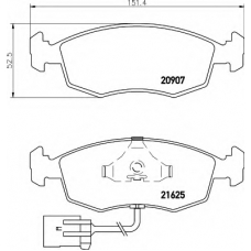 8DB 355 007-741 HELLA Комплект тормозных колодок, дисковый тормоз