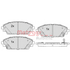1170800 METZGER Комплект тормозных колодок, дисковый тормоз