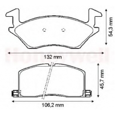 572327B BENDIX Комплект тормозных колодок, дисковый тормоз