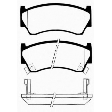 J PA-198AF JAPANPARTS Комплект тормозных колодок, дисковый тормоз