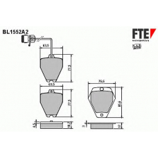 BL1552A2 FTE Комплект тормозных колодок, дисковый тормоз