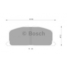 0 986 AB9 002 BOSCH Комплект тормозных колодок, дисковый тормоз