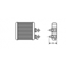 DN6133 AVA Теплообменник, отопление салона