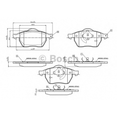 0 986 TB2 212 BOSCH Комплект тормозных колодок, дисковый тормоз