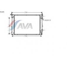 RT2259 AVA Радиатор, охлаждение двигателя