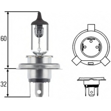 8GJ 002 525-258 HELLA Лампа накаливания, основная фара; Лампа накаливани