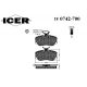 180742-700 ICER Комплект тормозных колодок, дисковый тормоз