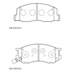 KD2727 ASIMCO Комплект тормозных колодок, дисковый тормоз