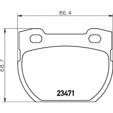 8DB 355 019-231 HELLA Комплект тормозных колодок, дисковый тормоз