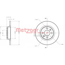 6110170 METZGER Тормозной диск