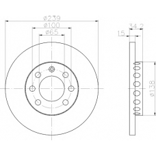 8DD 355 107-581 HELLA PAGID Тормозной диск