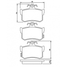 0 986 424 568 BOSCH Комплект тормозных колодок, дисковый тормоз