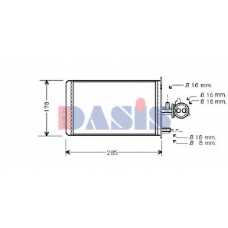 169030N AKS DASIS Теплообменник, отопление салона