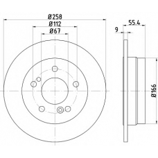 8DD 355 102-992 HELLA PAGID Тормозной диск