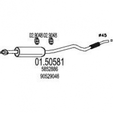 01.50581 MTS Средний глушитель выхлопных газов