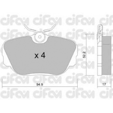 822-042-0 CIFAM Комплект тормозных колодок, дисковый тормоз