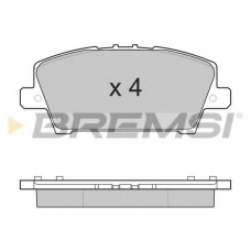 BP3245 BREMSI Комплект тормозных колодок, дисковый тормоз