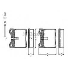 0 986 TB2 175 BOSCH Комплект тормозных колодок, дисковый тормоз