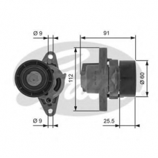T38456 GATES Натяжной ролик, поликлиновой  ремень