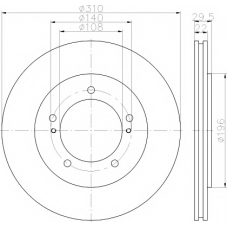 8DD 355 114-901 HELLA PAGID Тормозной диск